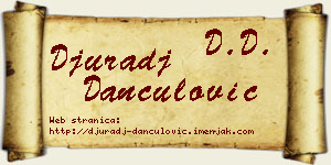Đurađ Dančulović vizit kartica